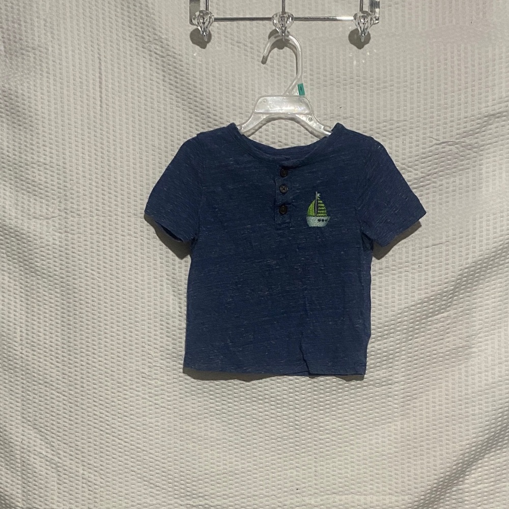 Old Navy Blue Kids Tee with Sailboat Design